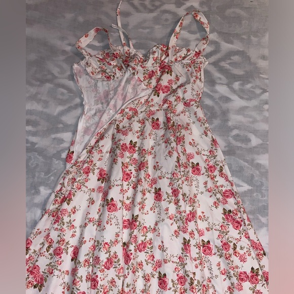 Rose Floral Bustier Waist Shaper Dress - Picture 6 of 7